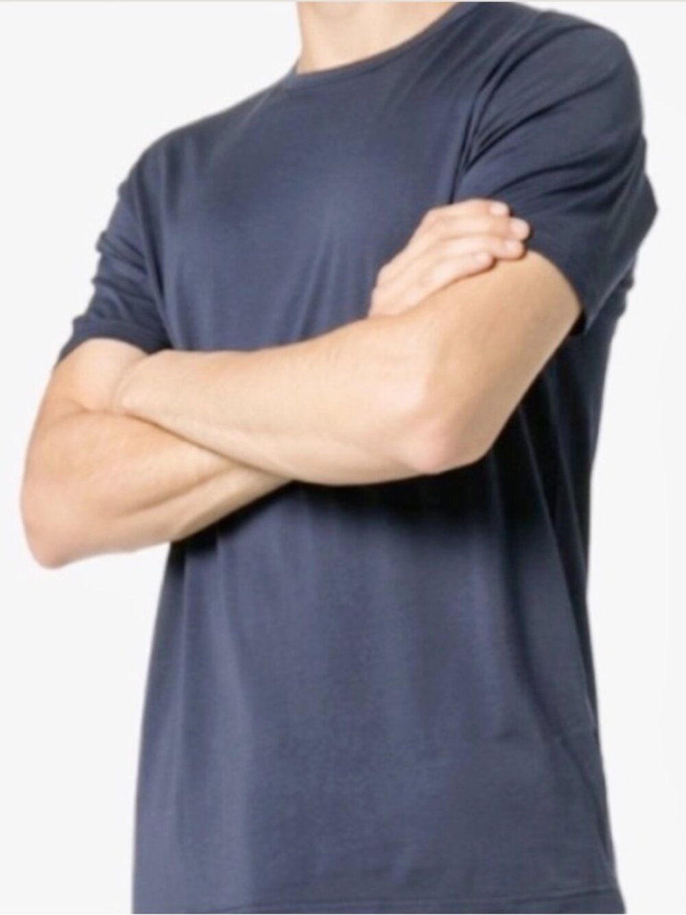 Sunspel Short-Sleeve Crew Tee in Charcoal Gray Sz L 100% Cotton